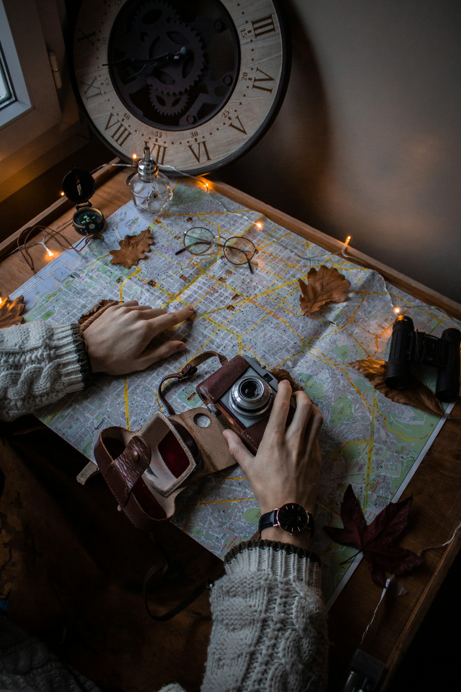 astrology map travel concept